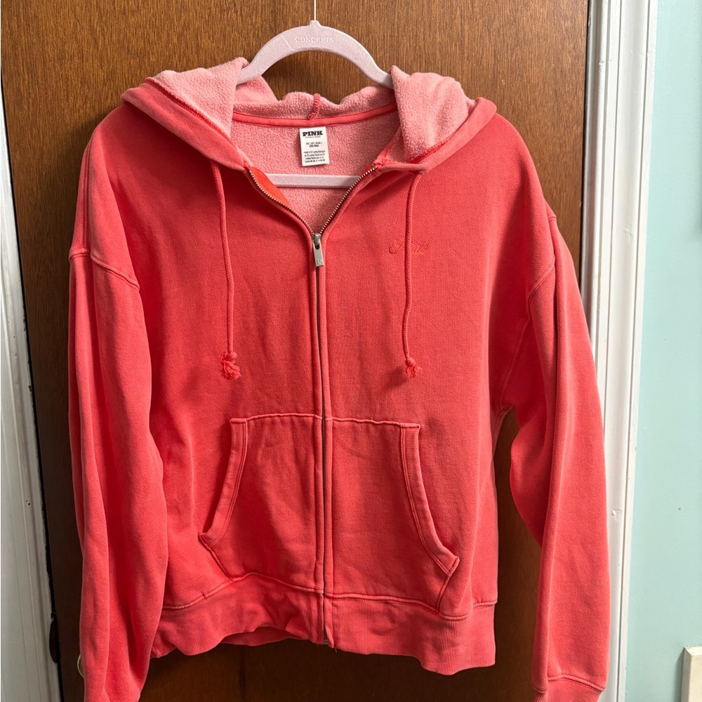 Victoria's Secret Coral Zip-Up Hoodie